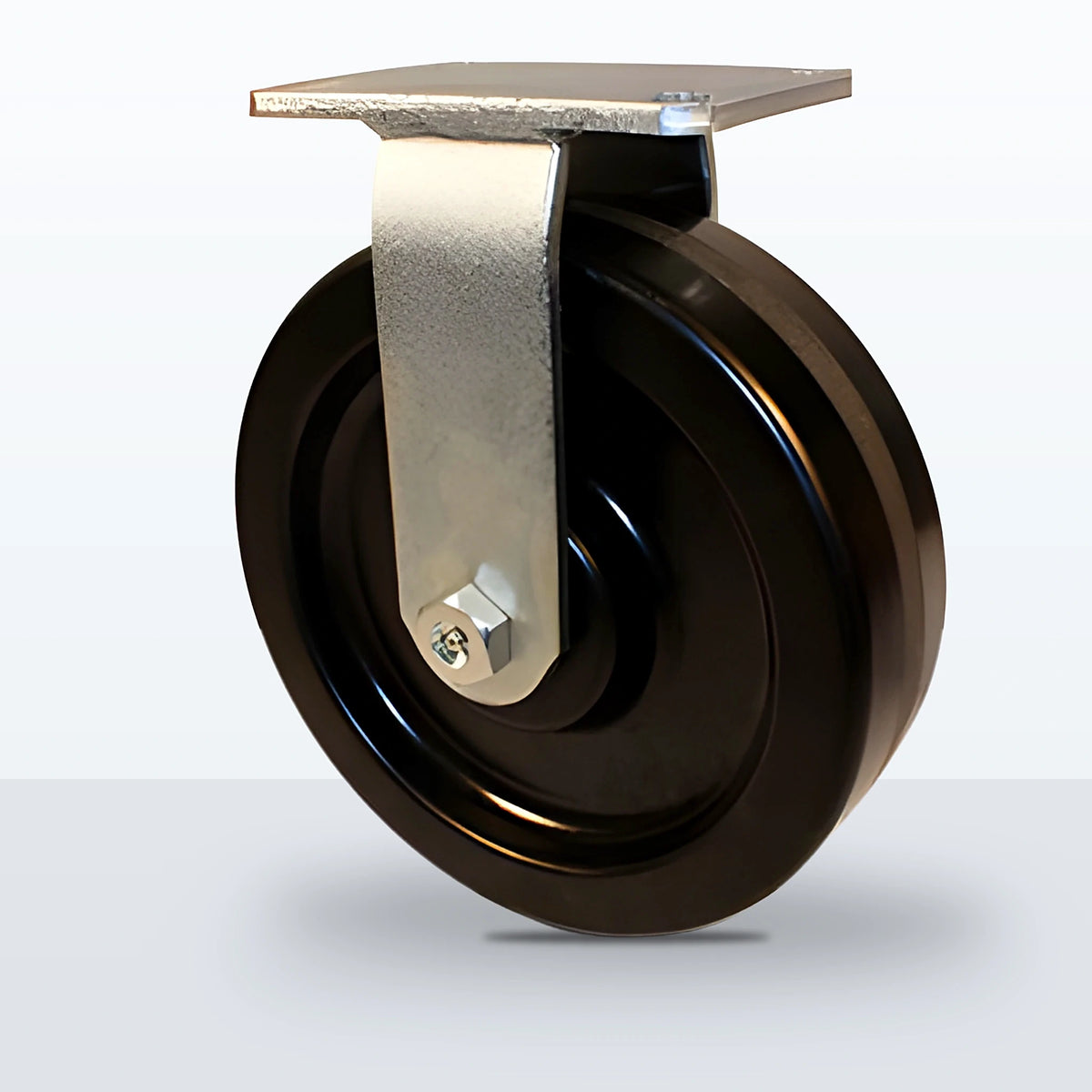 10" Phenolic Caster, Top Plate, 2400 lb Capacity - Roller Bearing