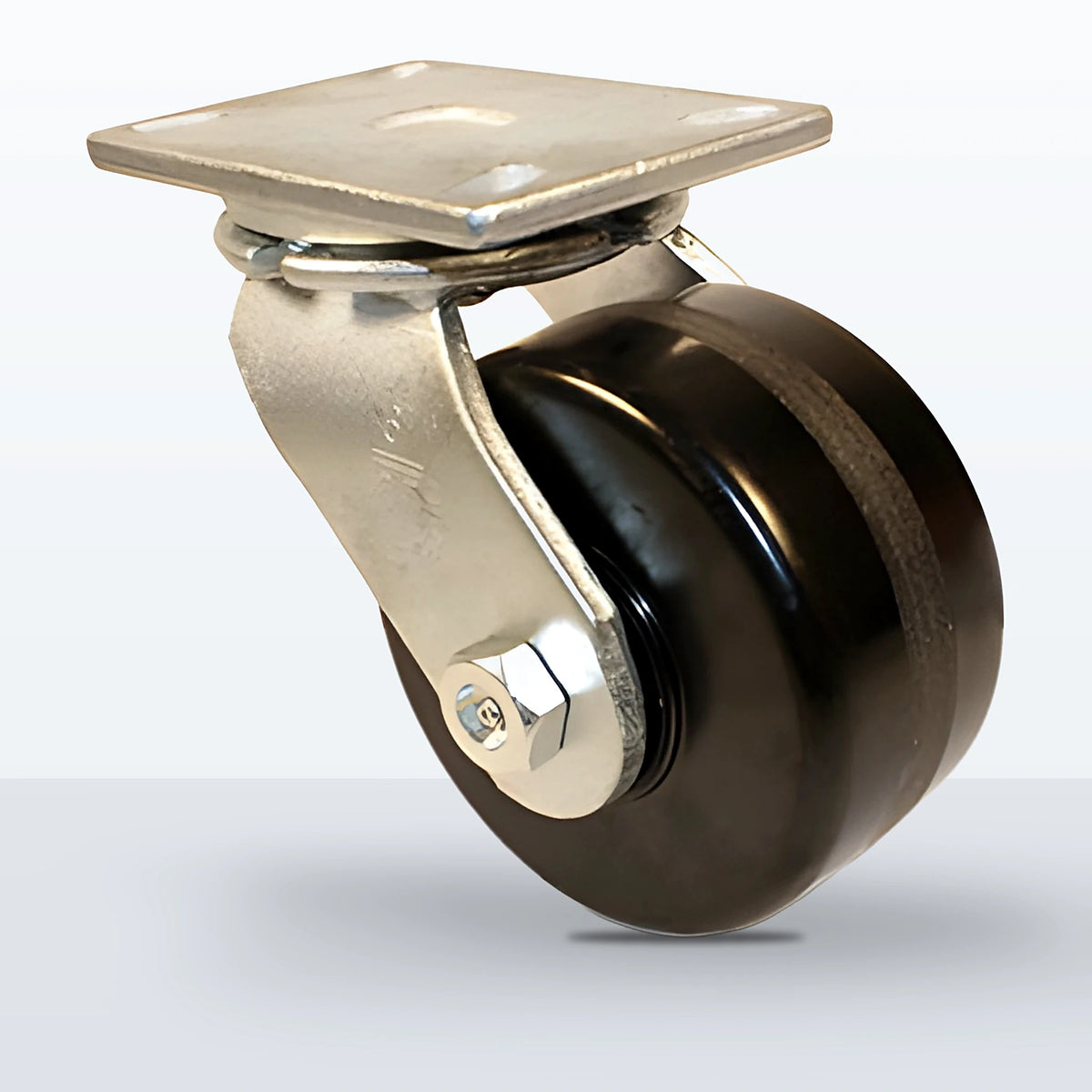 6" Phenolic Caster, Top Plate, 2000 lb Capacity - Roller Bearing