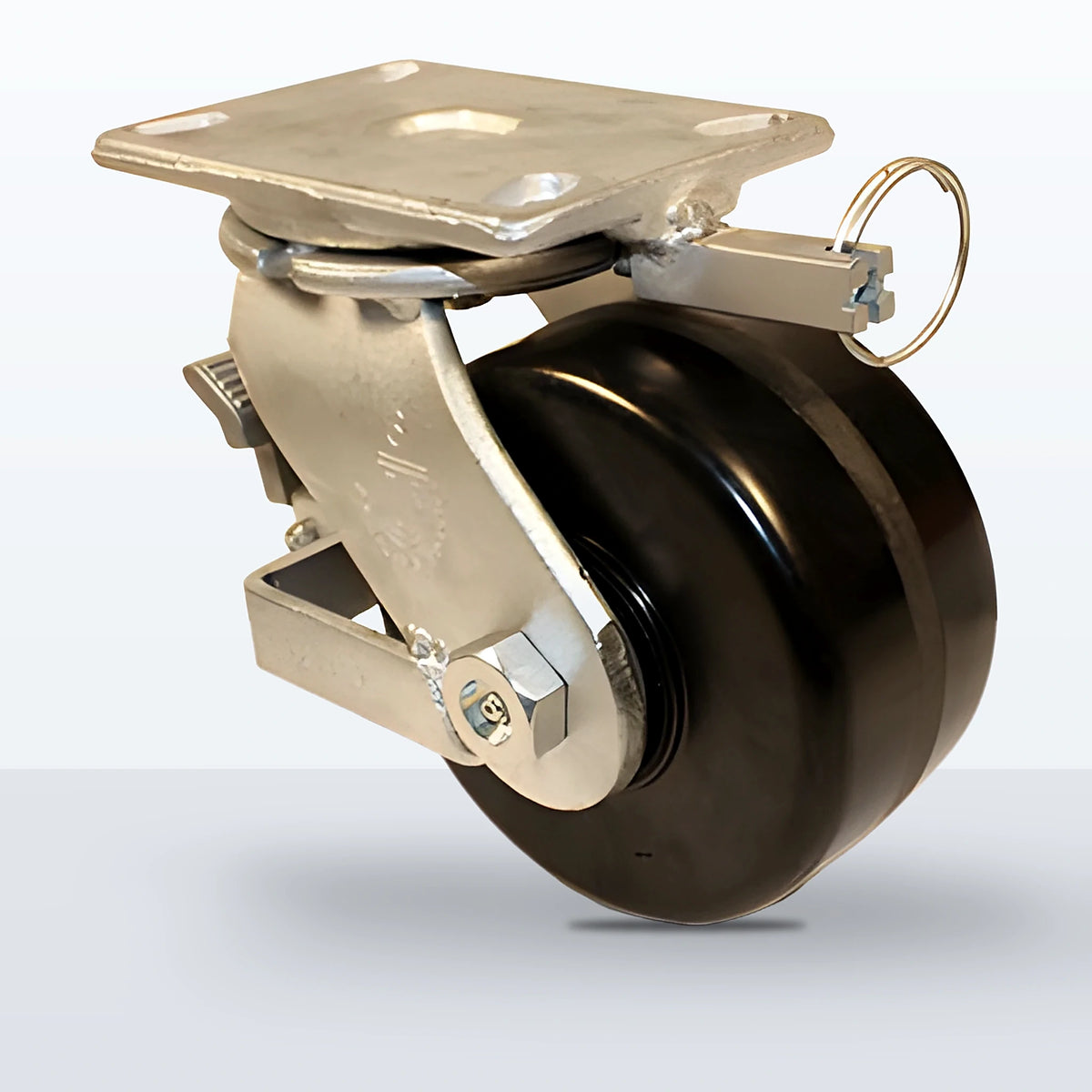 6" Phenolic Caster, Top Plate, 2000 lb Capacity - Roller Bearing