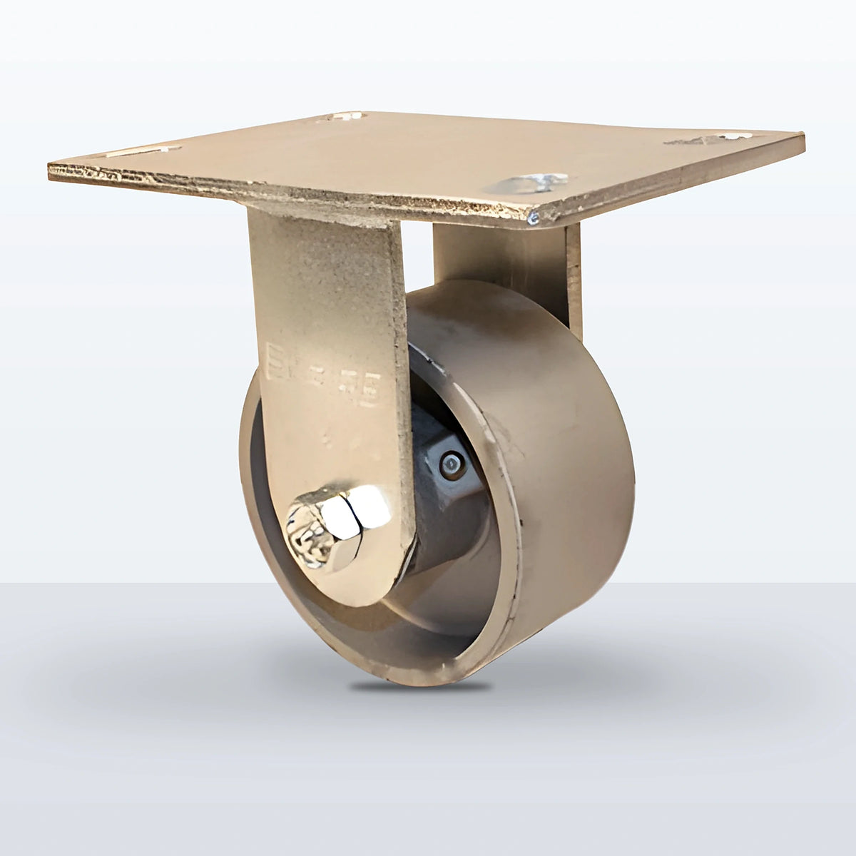 4" Cast Iron Caster, Top Plate, 800 lb Capacity - Roller Bearing
