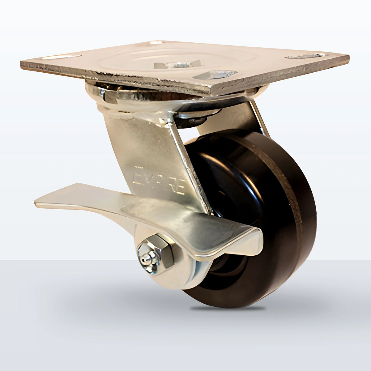 4" Phenolic Caster, Top Plate, 800 lb Capacity - Roller Bearing