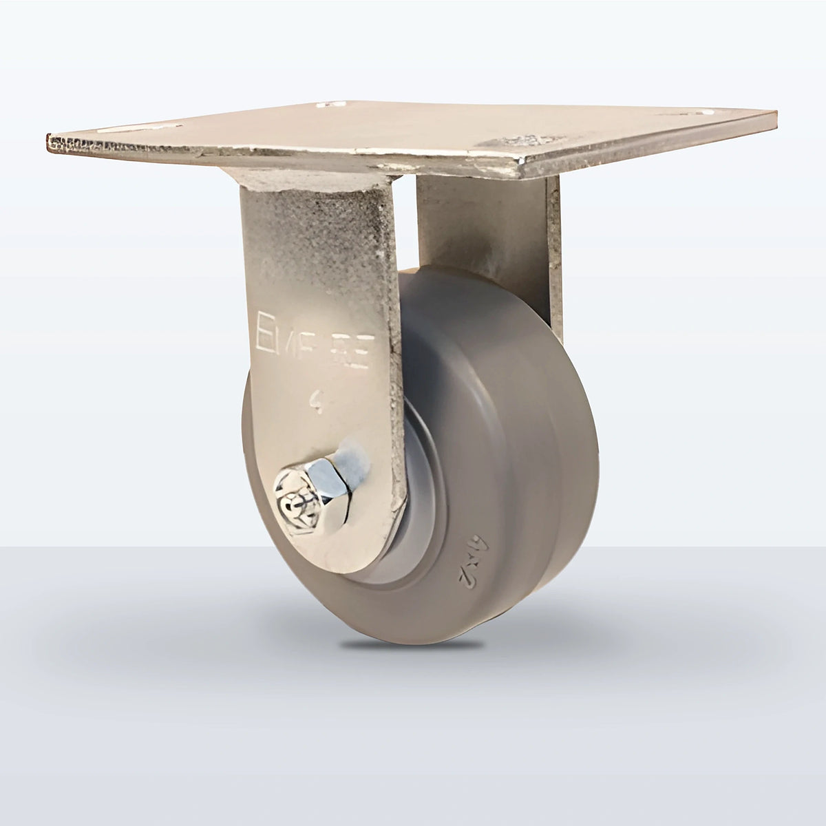 4" Thermoplastic Rubber Caster, Top Plate, 350 lb Capacity - Roller Bearing, 4-1/2 X 6-1/4 Plate