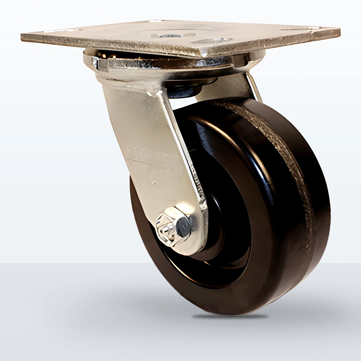 5" Phenolic Caster, Top Plate, 1000 lb Capacity - Roller Bearing