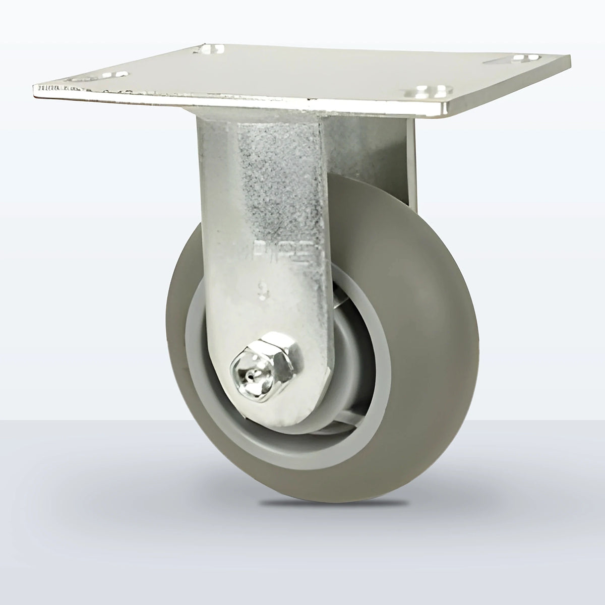 5" Thermoplastic Rubber Caster, Top Plate, 350 lb Capacity - Roller Bearing