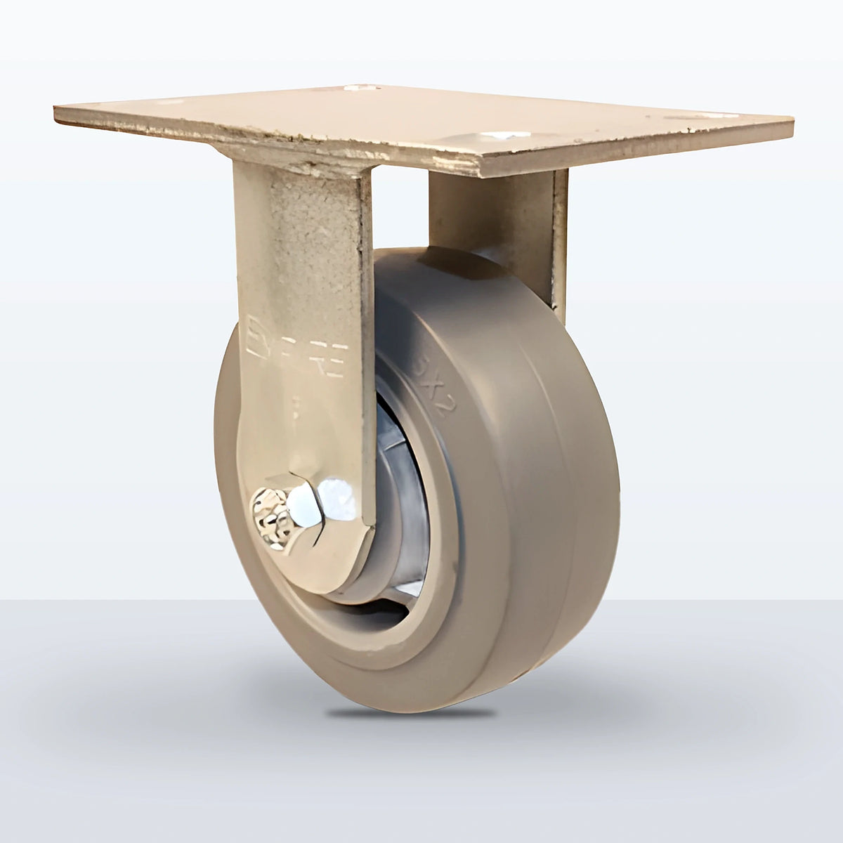 5" Thermoplastic Rubber Caster, Top Plate, 350 lb Capacity - Roller Bearing, 4-1/2 X 6-1/4 Plate