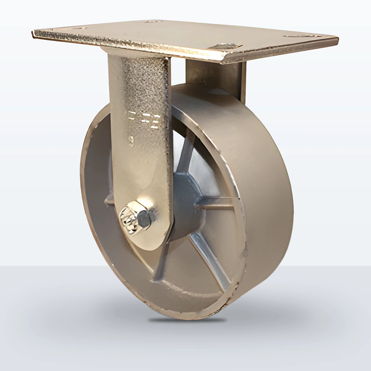6" Cast Iron Caster, Top Plate, 1200 lb Capacity - Roller Bearing