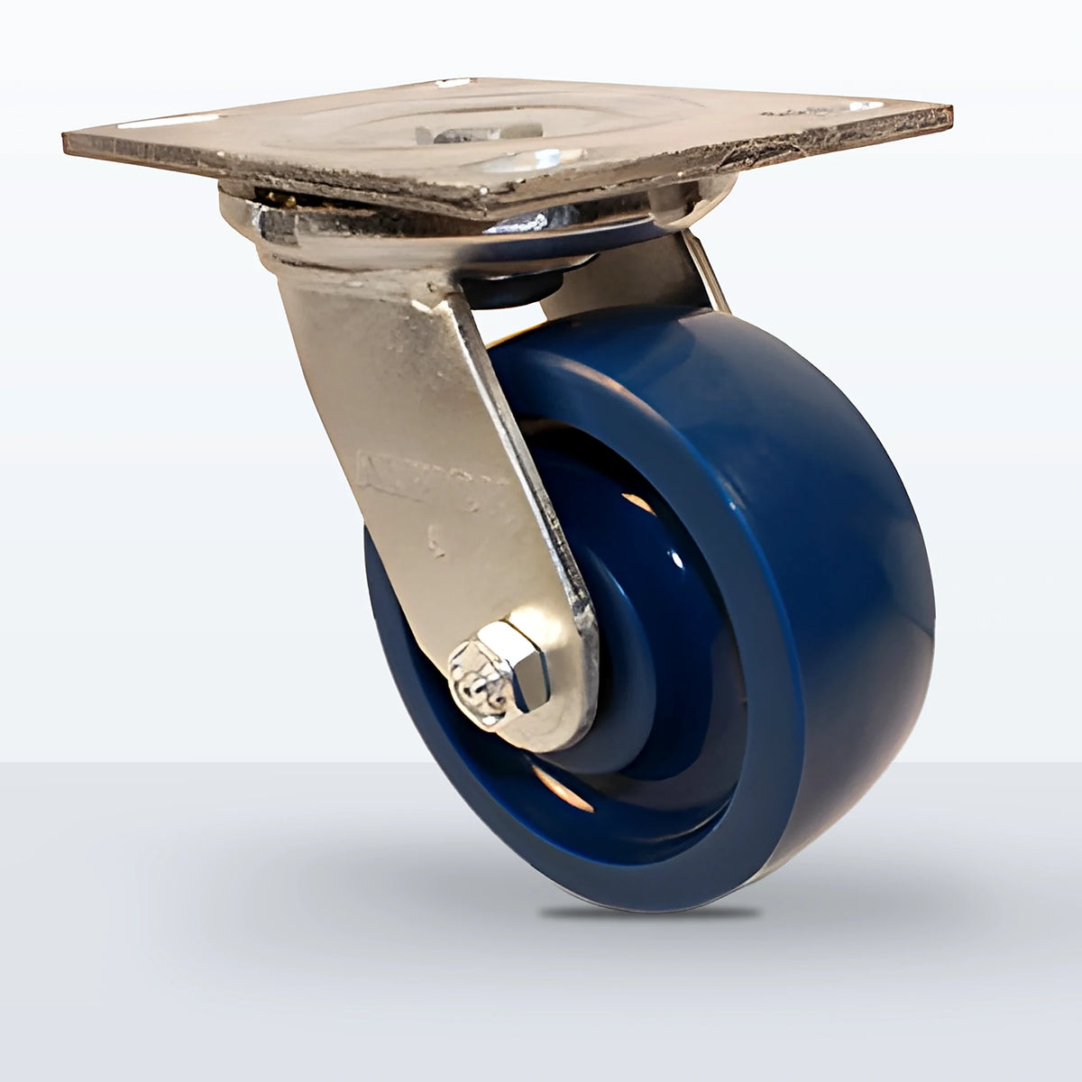 6" Solid Polyurethane Caster, Top Plate, 900 lb Capacity - Roller Bearing