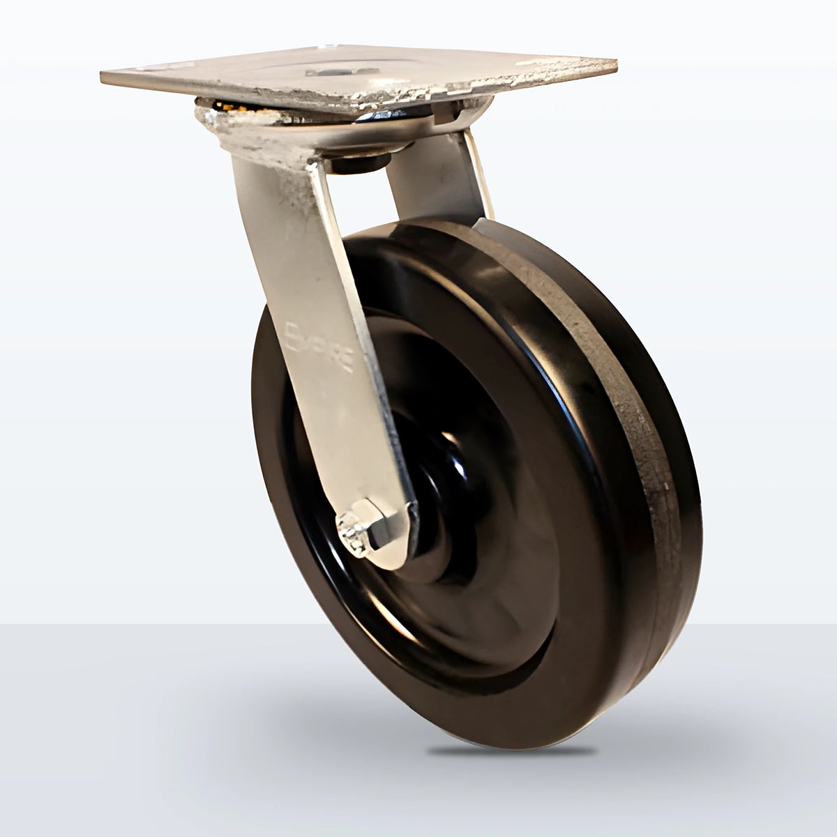 8" Phenolic Caster, Top Plate, 1250 lb Capacity - Roller Bearing