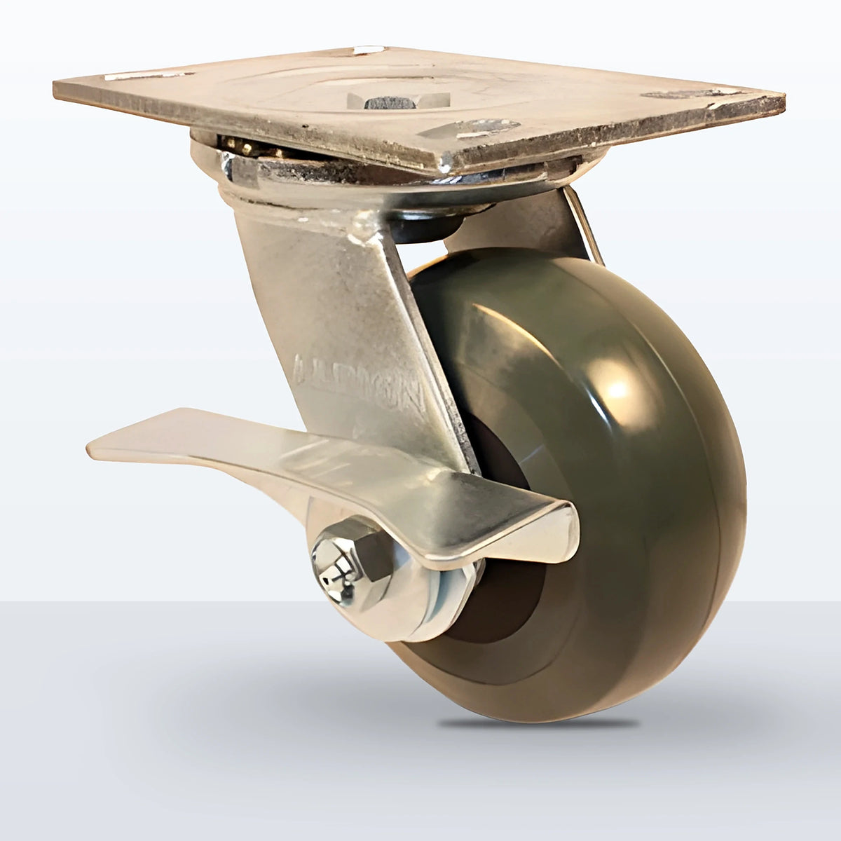 5" Premium Solid Polyurethane Caster, Top Plate, 1250 lb Capacity - Roller Bearing