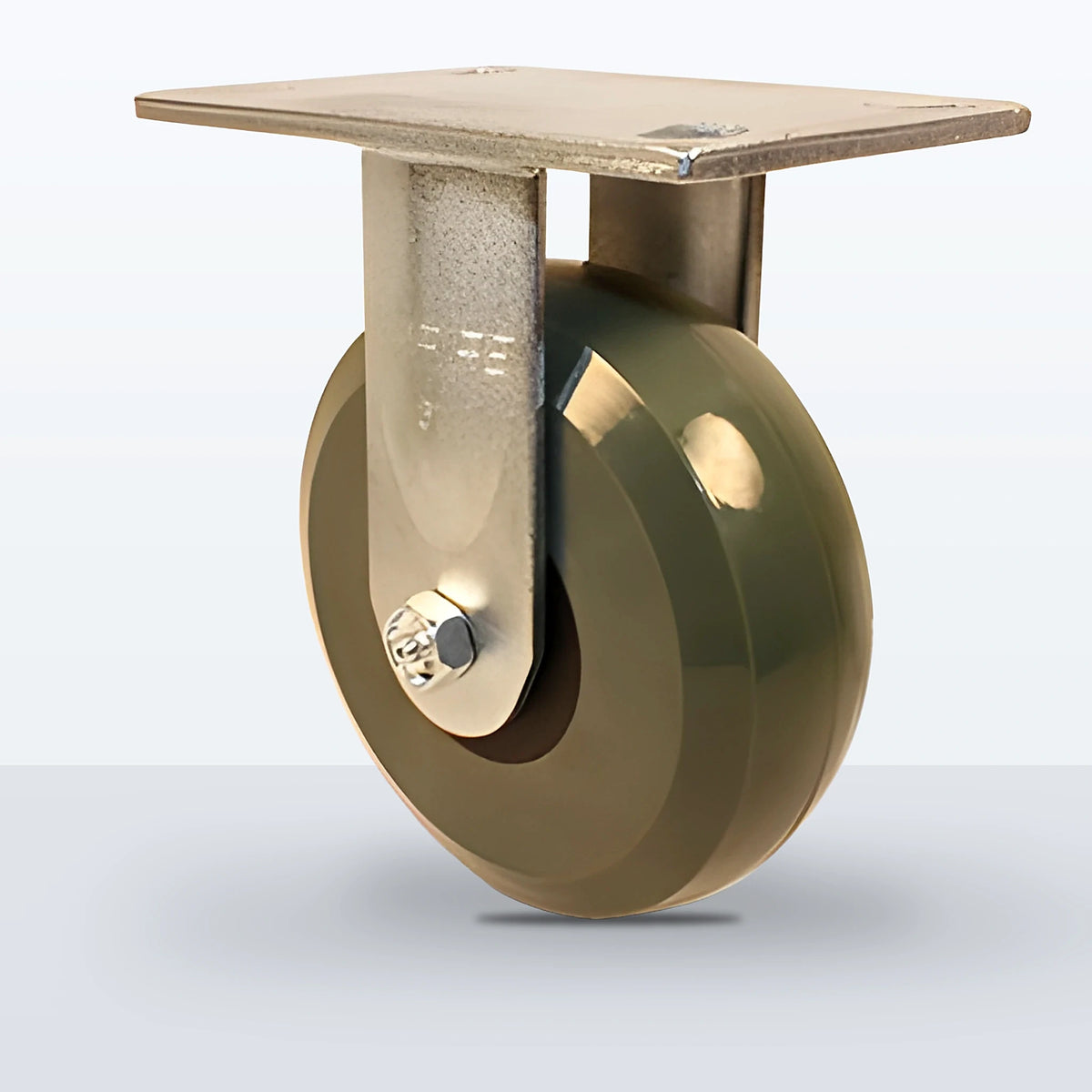 6" Premium Solid Polyurethane Caster, Top Plate, 1250 lb Capacity - Roller Bearing