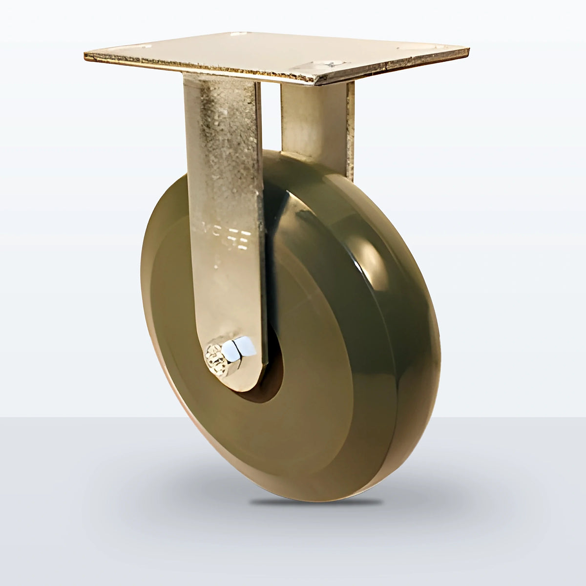 8" Premium Solid Polyurethane Caster, Top Plate, 1250 lb Capacity - Roller Bearing