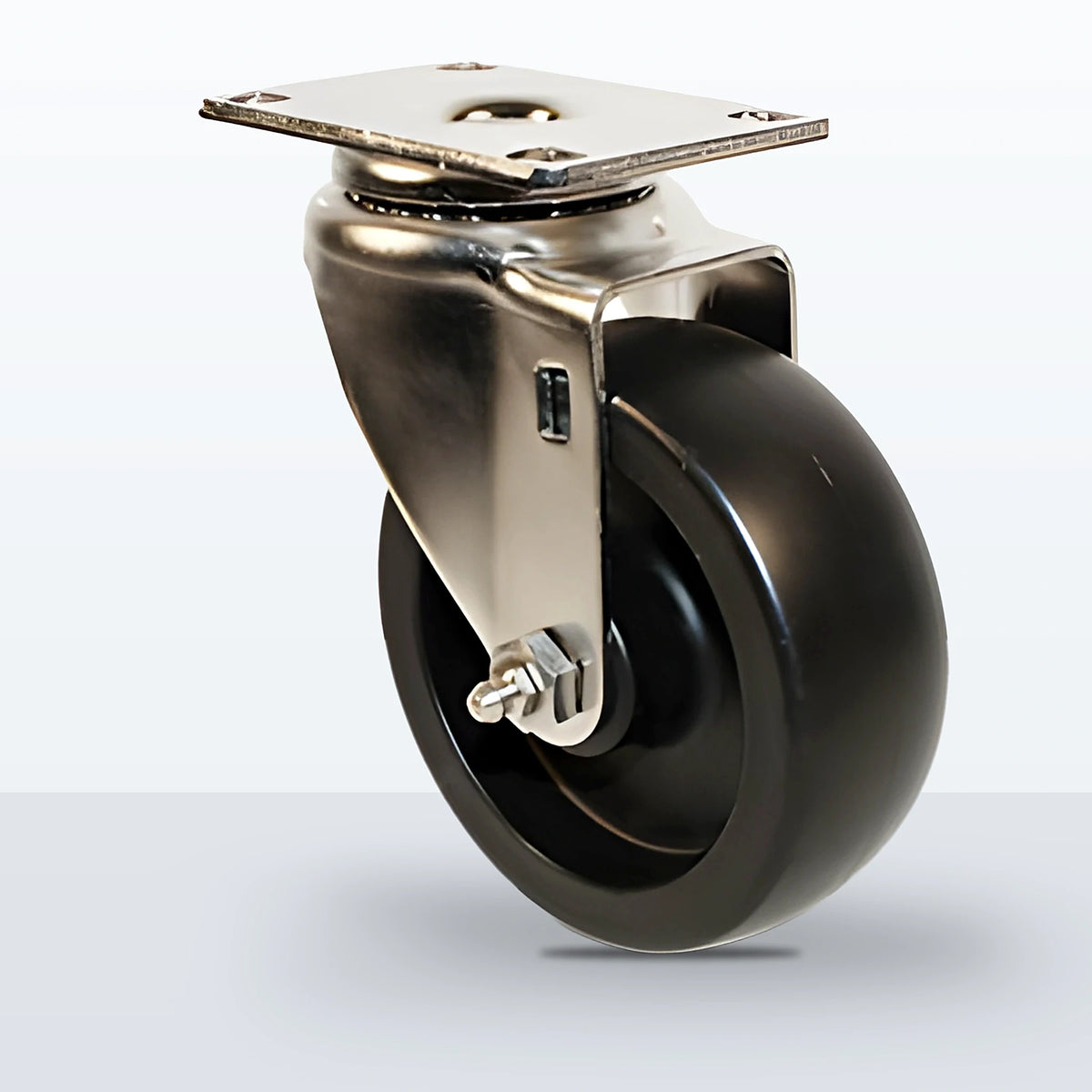 Stainless Steel 4" Polyolefin Caster, Top Plate, 300 lb Capacity - Plain