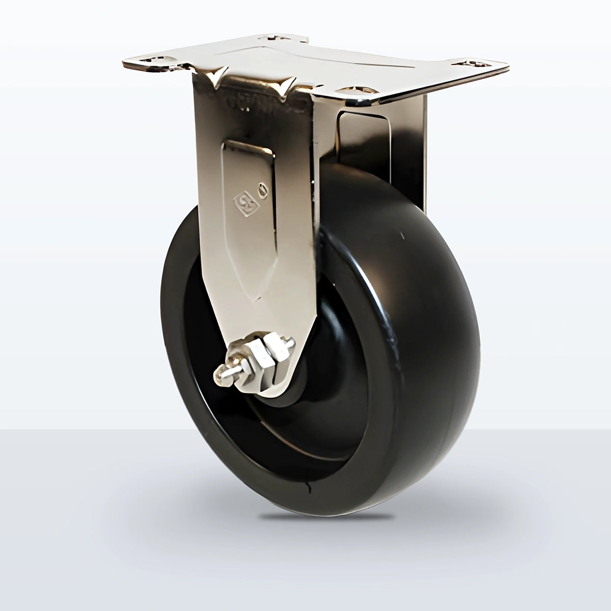 Stainless Steel 4" Polyolefin Caster, Top Plate, 300 lb Capacity - Plain