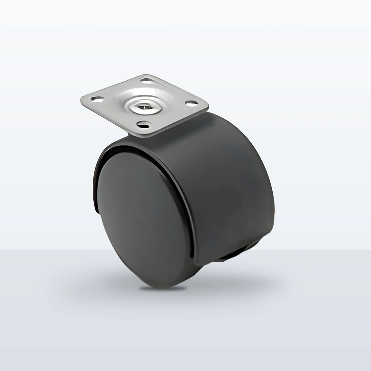 Economy Twin Wheel Caster, 52MM (1.9685") Wheel, Top Plate, 75 lb Capacity