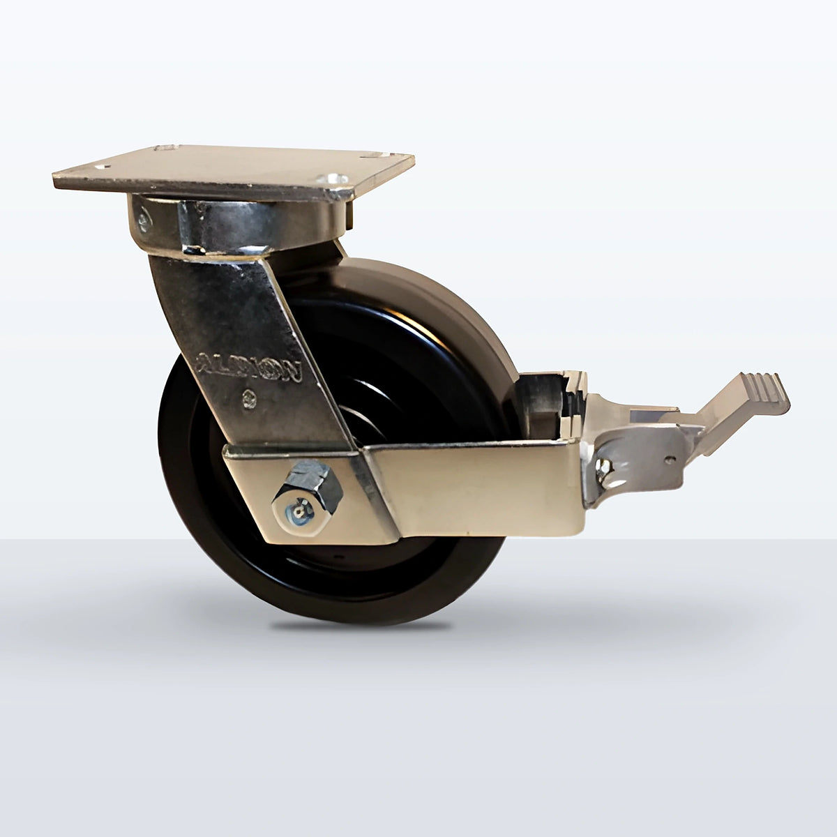 8" Phenolic Caster, Top Plate, 2500 lb Capacity - Roller Bearing, 4-1/2 X 6-1/4 Plate