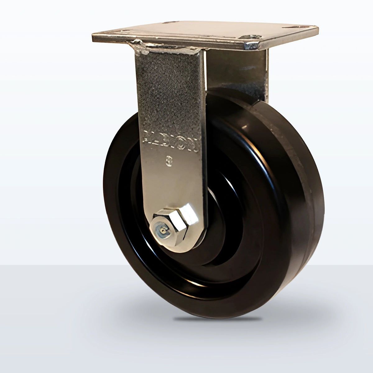 8" Phenolic Caster, Top Plate, 2500 lb Capacity - Roller Bearing, 4-1/2 X 6-1/4 Plate
