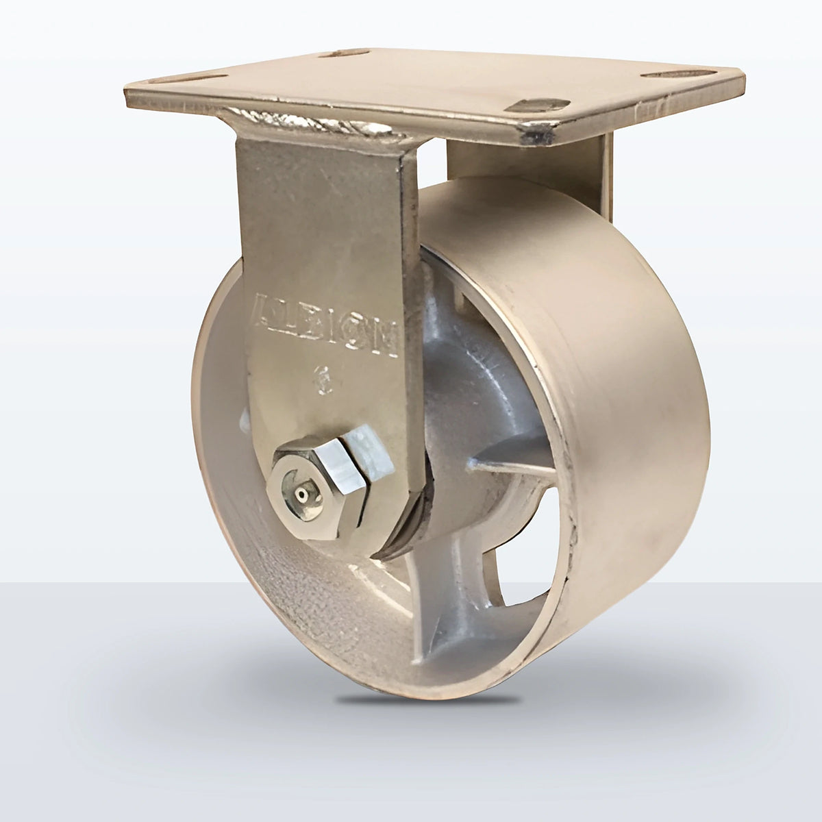 6" Cast Iron Caster, Top Plate, 2500 lb Capacity - Roller Bearing, 4-1/2 X 6-1/4 Plate