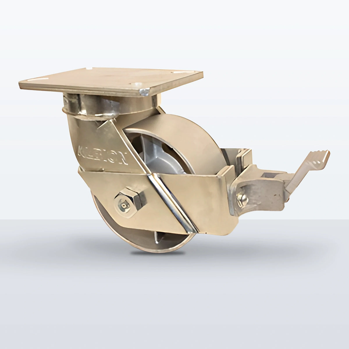 6" Cast Iron Caster, Top Plate, 2500 lb Capacity - Roller Bearing, 5-1/4 X 7-1/4 Plate