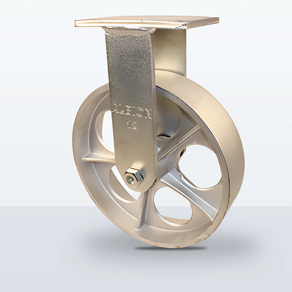 12" Cast Iron Caster, Top Plate, 2500 lb Capacity - Roller Bearing, 5-1/4 X 7-1/4 Plate