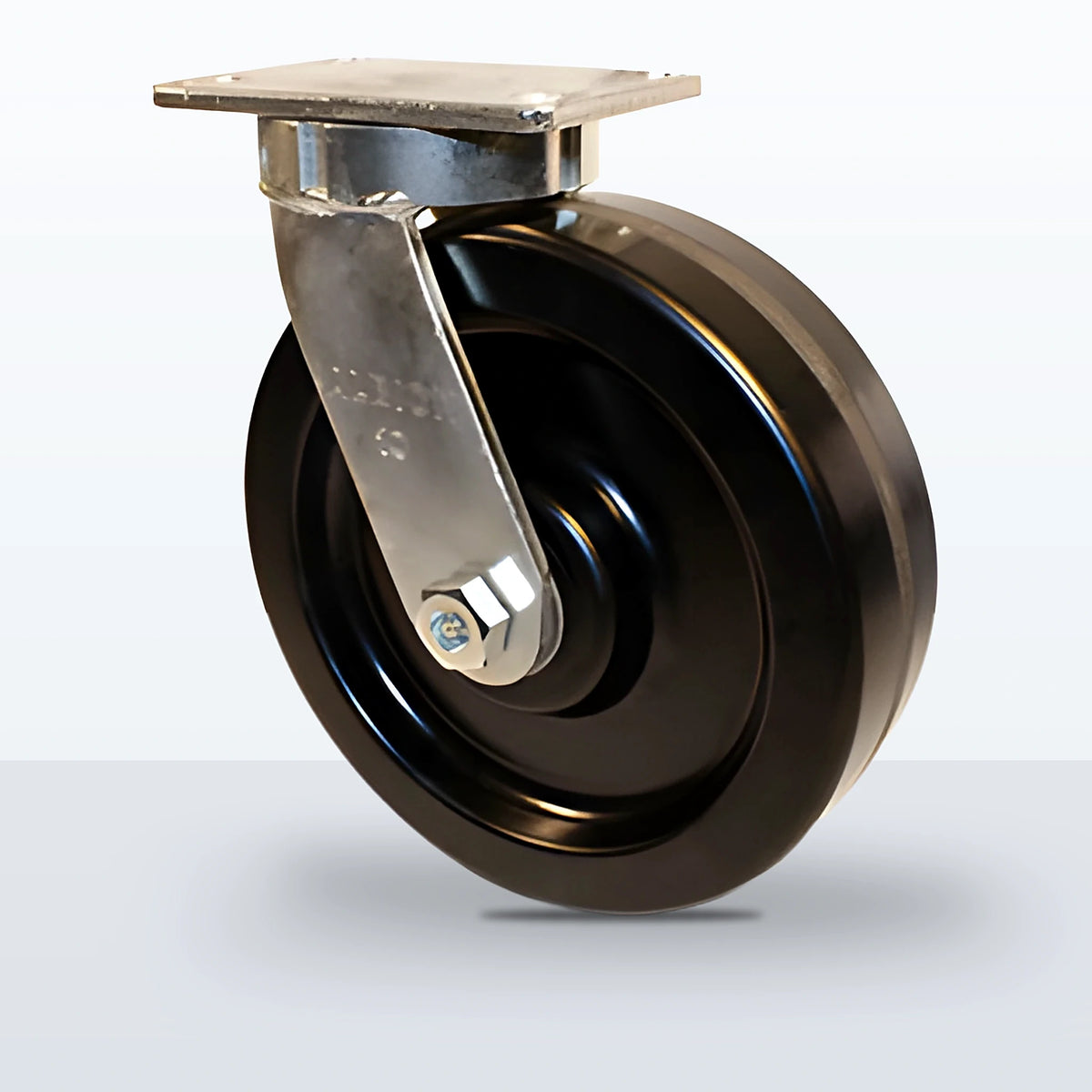10" Phenolic Caster, Top Plate, 2900 lb Capacity - Roller Bearing, 4-1/2 X 6-1/4 Plate