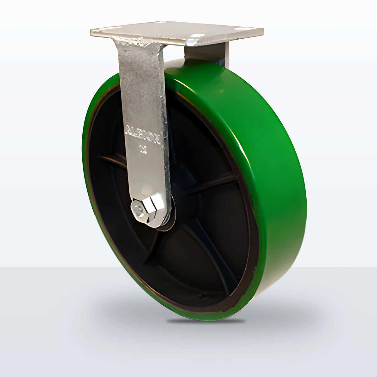 12" Polyurethane on Cast Iron Caster, Top Plate, 3500 lb Capacity - Roller Bearing, 4-1/2 X 6-1/4 Plate