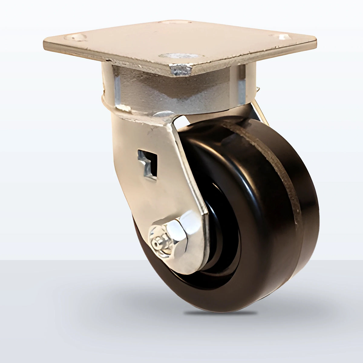 4" Phenolic Caster, Top Plate, 800 lb Capacity - Roller Bearing, 4 X 4-1/2 Plate