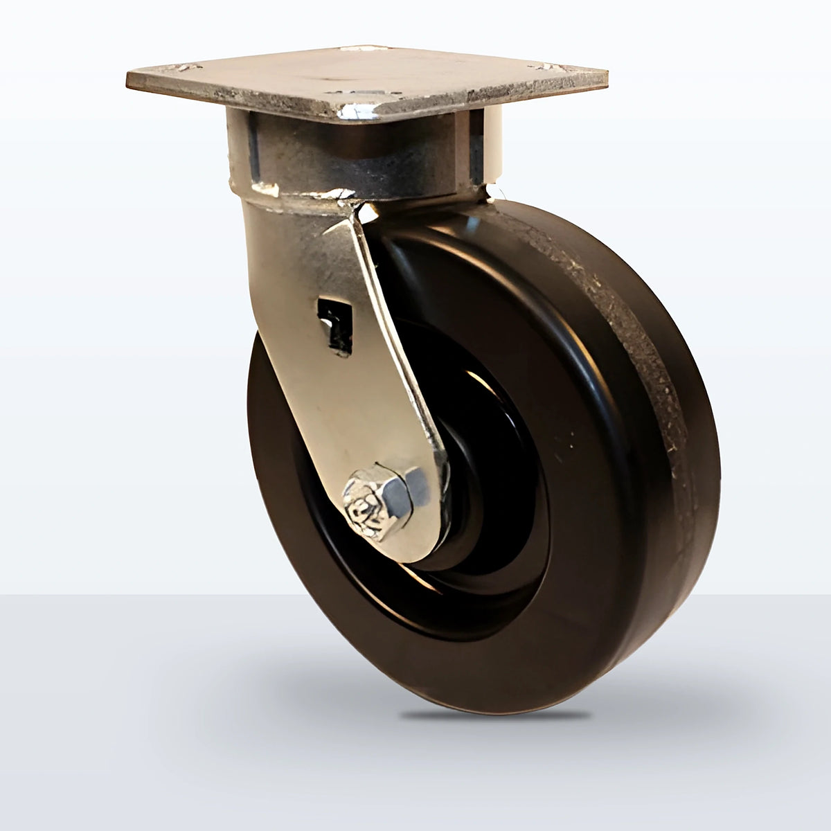 6" Phenolic Caster, Top Plate, 1200 lb Capacity - Roller Bearing, 4 X 4-1/2 Plate