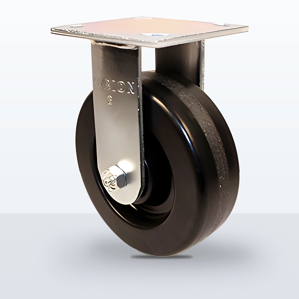 6" Phenolic Caster, Top Plate, 1200 lb Capacity - Roller Bearing, 4 X 4-1/2 Plate