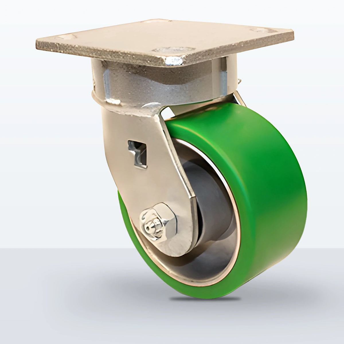 4" Polyurethane on Aluminum Caster, Top Plate, 800 lb Capacity - Roller Bearing, 4 X 4-1/2 Plate