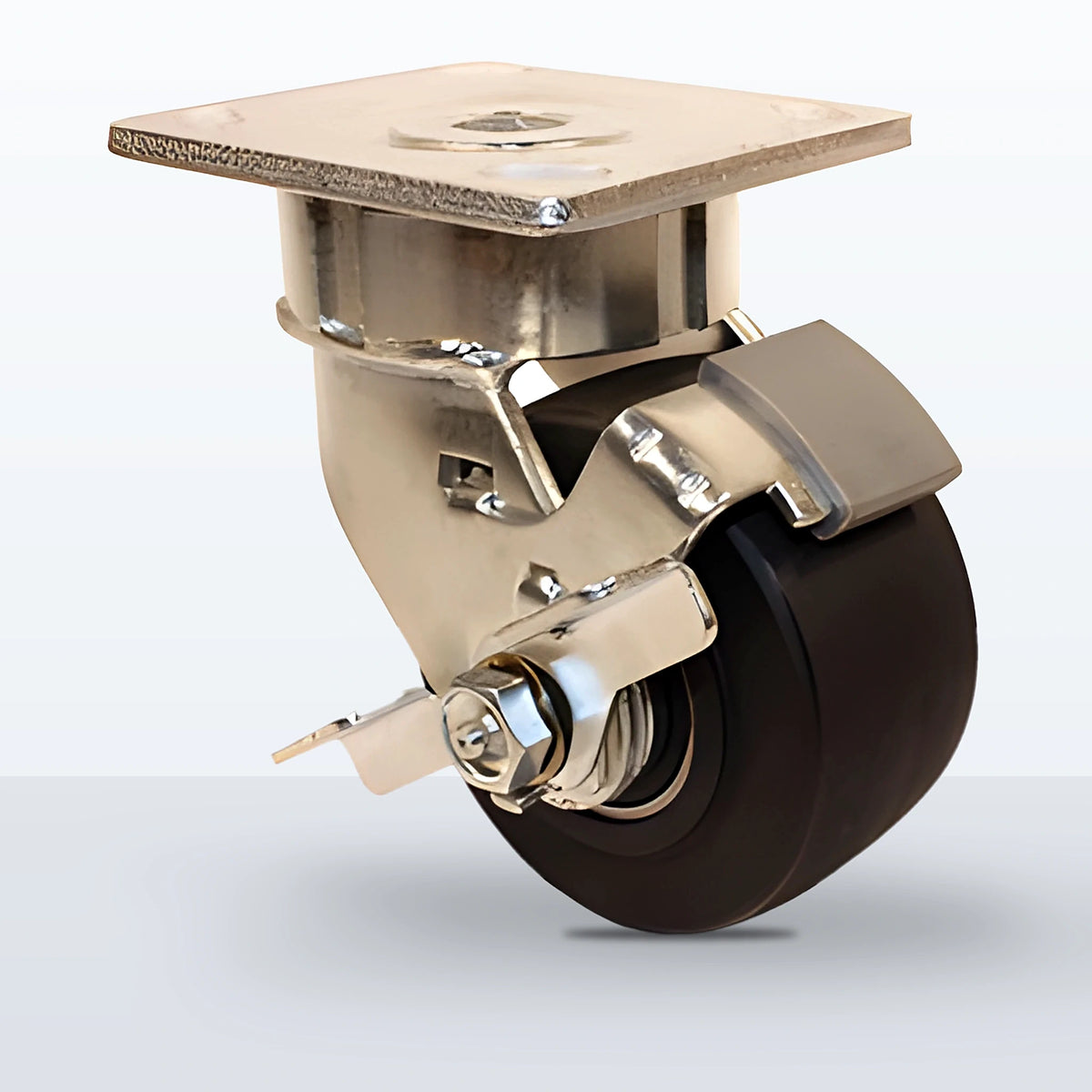 4" High Impact Polymer Caster, Top Plate, 1250 lb Capacity - Sealed Precision Ball Bearing