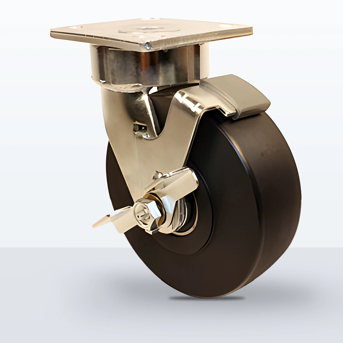 6" High Impact Polymer Caster, Top Plate, 1250 lb Capacity - Sealed Precision Ball Bearing