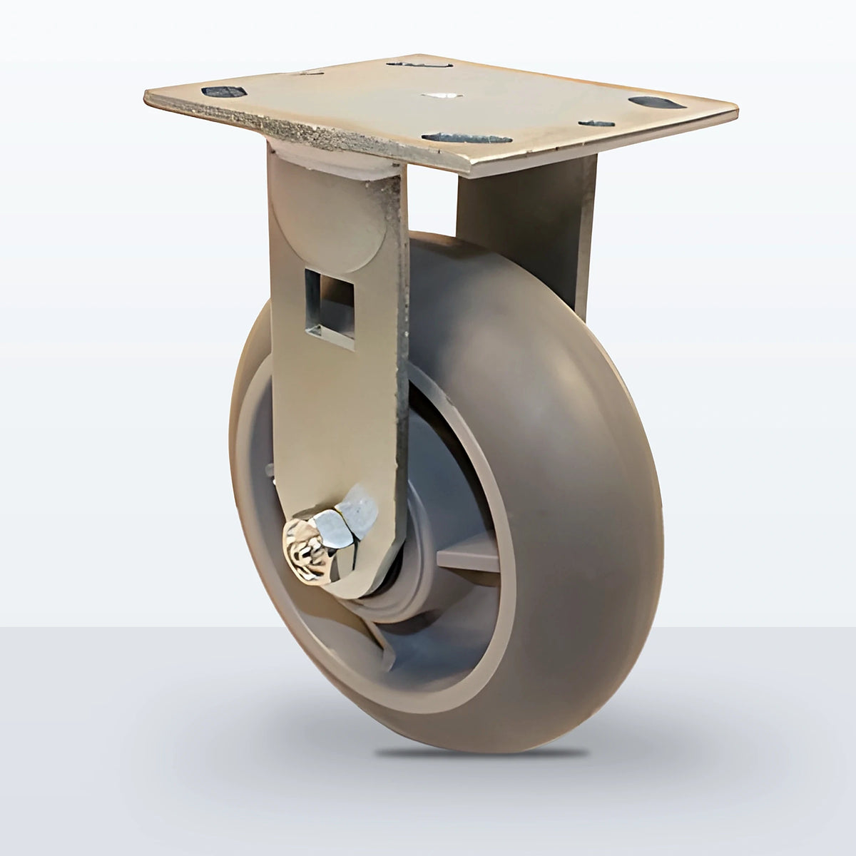 6" Thermoplastic Rubber (round Tread) Caster, Top Plate, 500 lb Capacity - Sealed Precision Ball Bearing