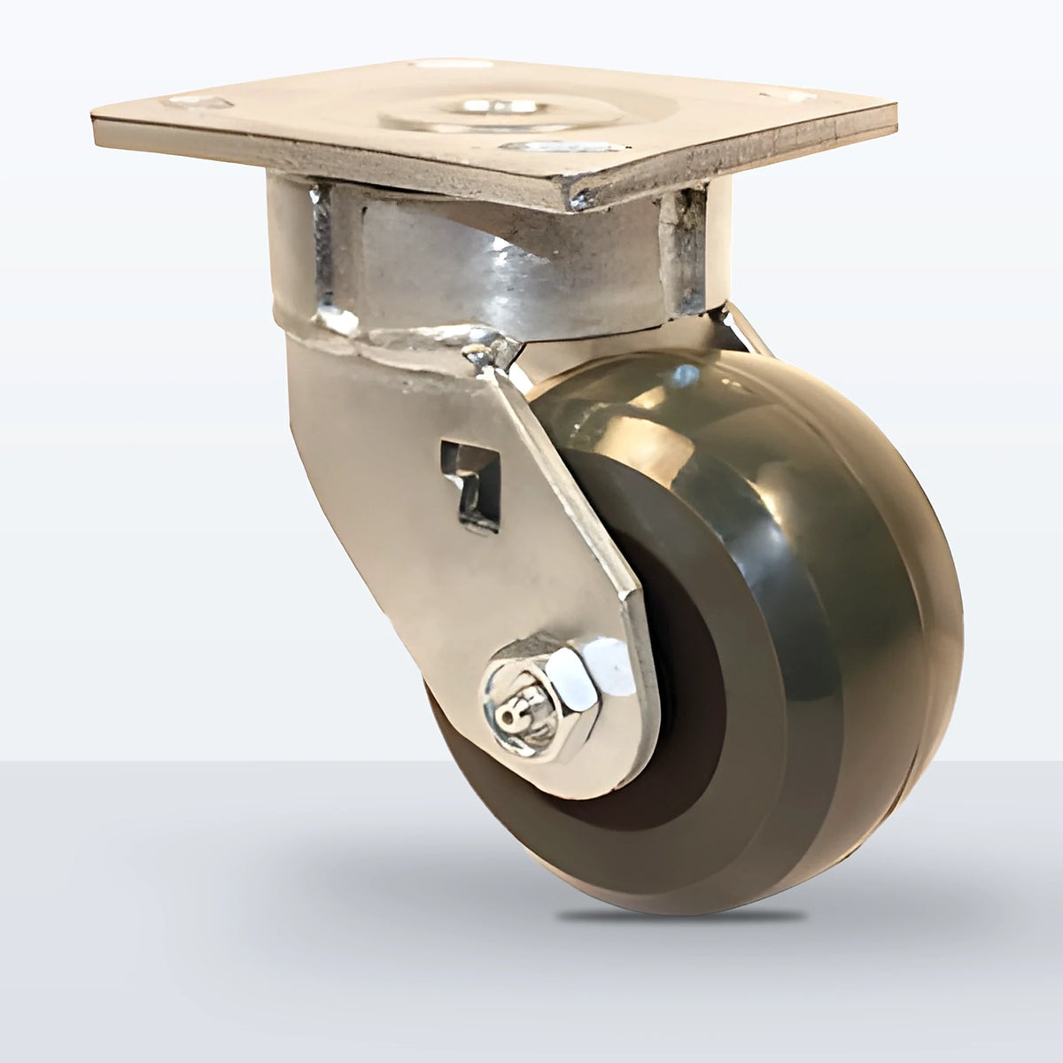 4" Premium Solid Polyurethane Caster, Top Plate, 1000 lb Capacity - Sealed Precision Ball Bearing