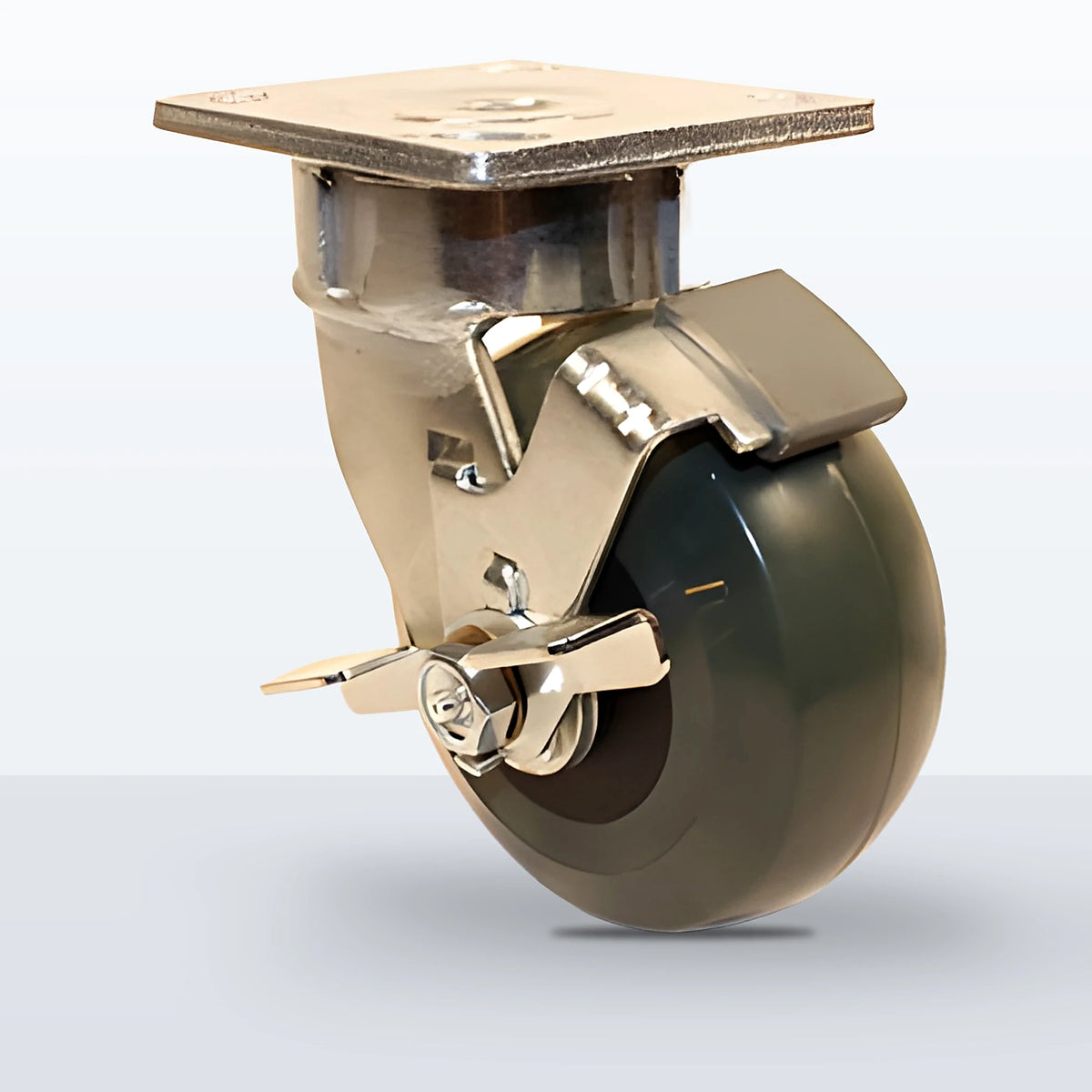 5" Premium Solid Polyurethane Caster, Top Plate, 1250 lb Capacity - Sealed Precision Ball Bearing