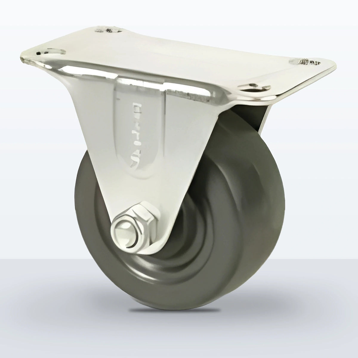 2" Hard Rubber Caster, Top Plate, 125 lb Capacity - Plain