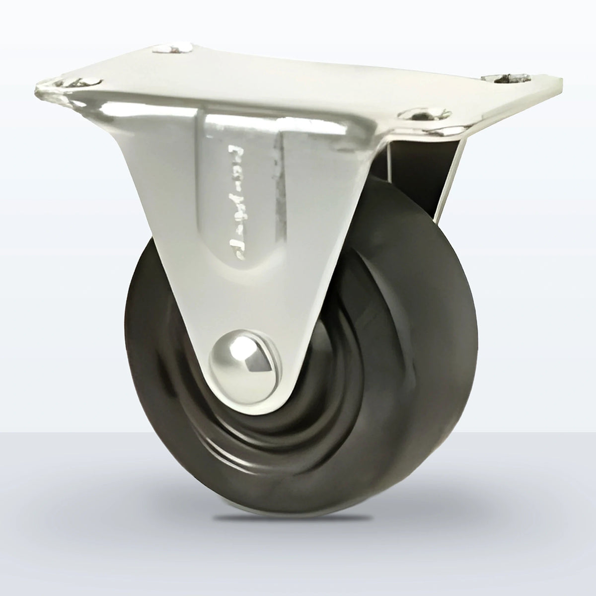 2" Soft Rubber Caster, Top Plate, 90 lb Capacity - Plain