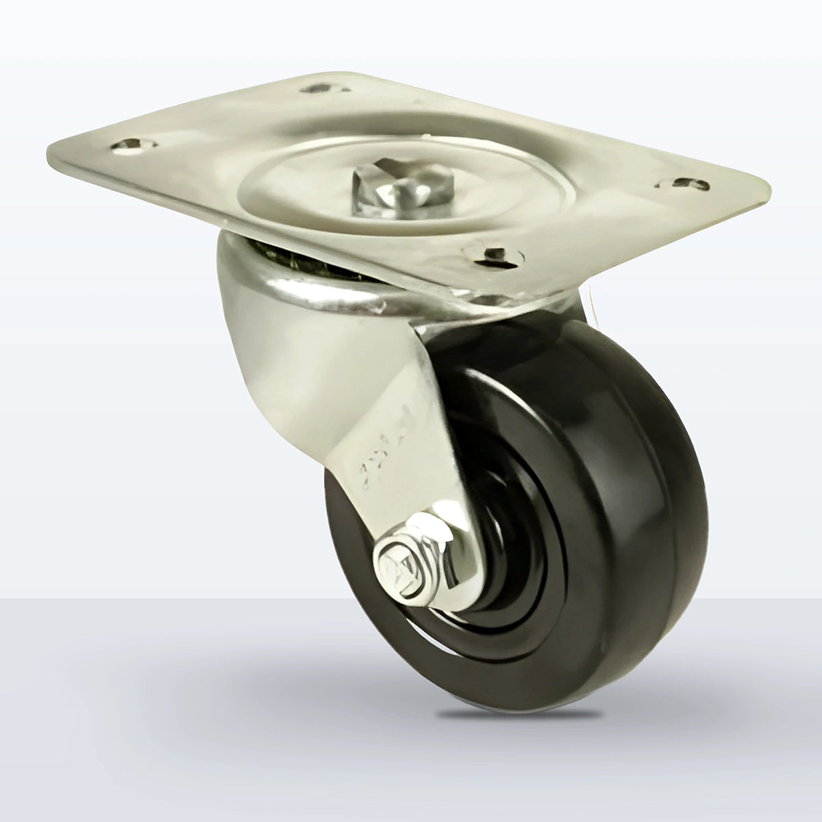 2-1/2" Soft Rubber Caster, Top Plate, 100 lb Capacity - Plain