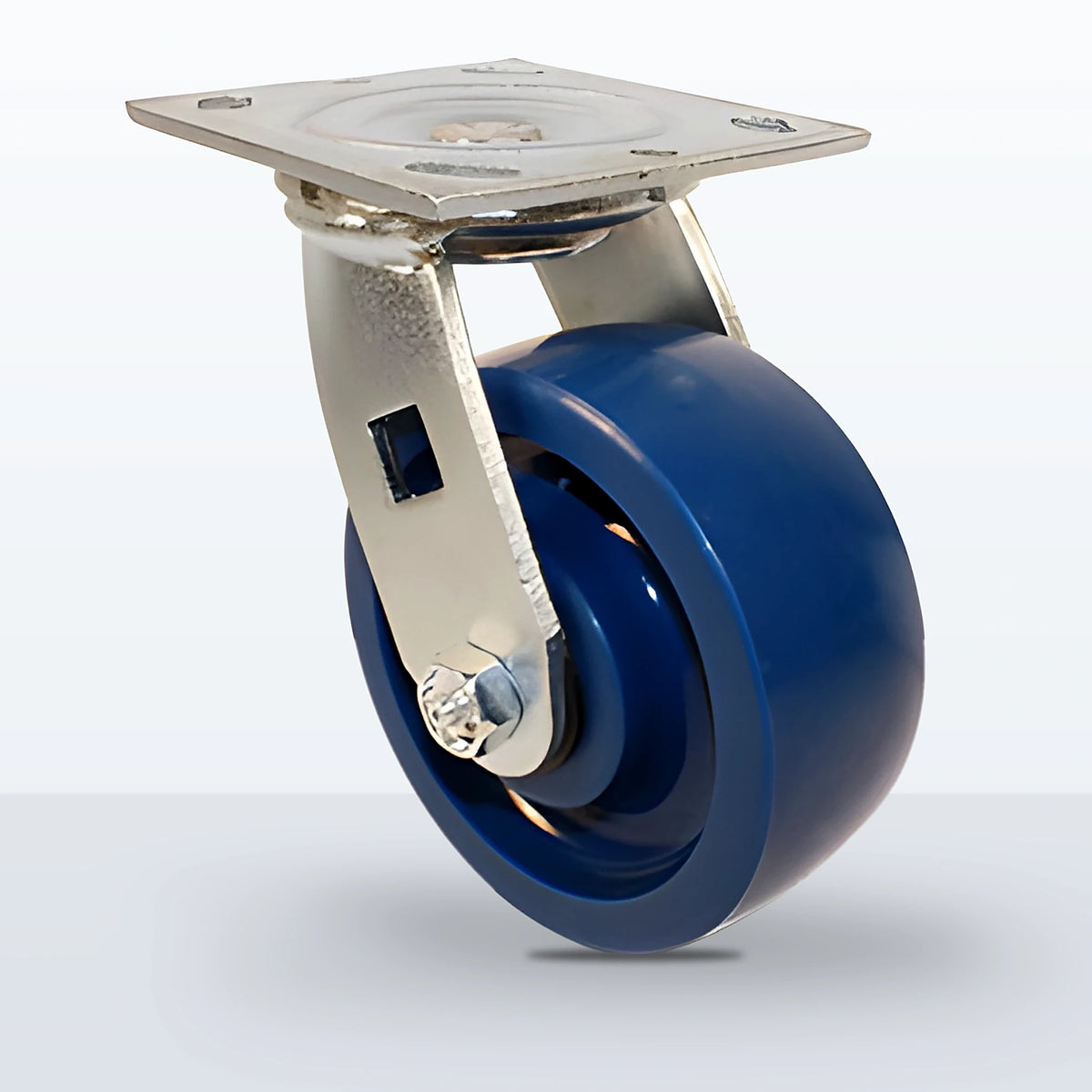 6" Solid Polyurethane Caster, Top Plate, 900 lb Capacity - Roller Bearing (10898)