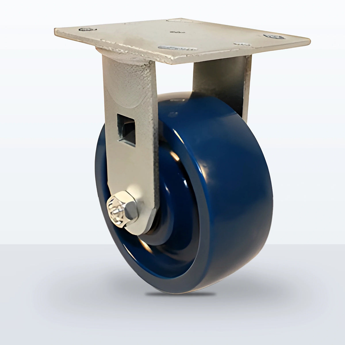 6" Solid Polyurethane Caster, Top Plate, 900 lb Capacity - Roller Bearing (10898)
