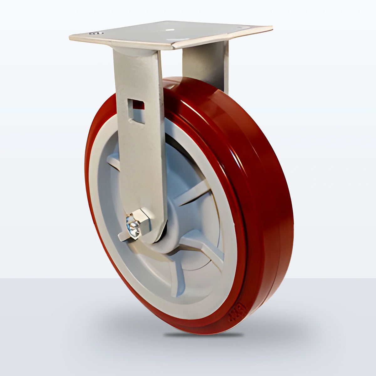 8" Polyurethane on Polypropylene Caster, Top Plate, 1000 lb Capacity - Roller Bearing, 4 X 4-1/2 Plate, 9-1/2" Overall Height