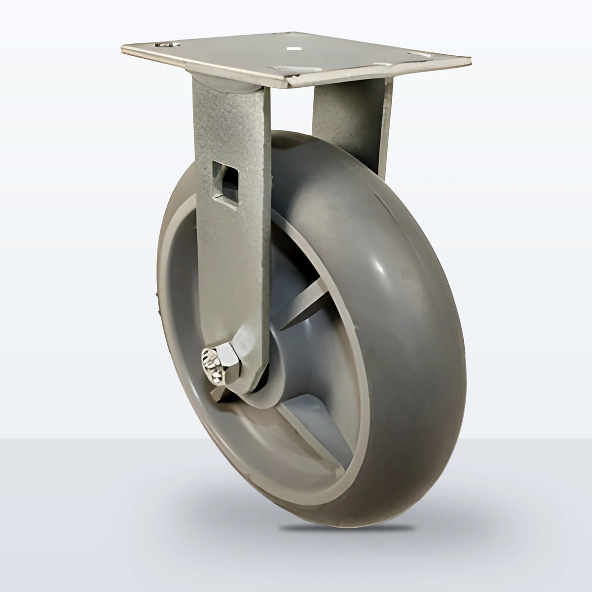6" Thermoplastic Rubber Caster, Top Plate, 500 lb Capacity - Roller Bearing (10964)
