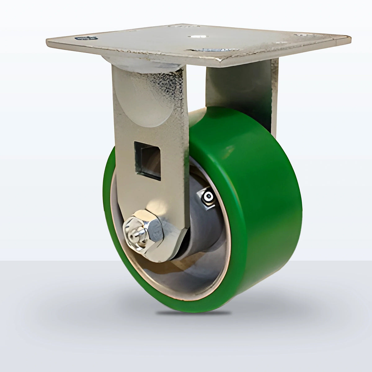 4" Polyurethane on Aluminum Caster, Top Plate, 800 lb Capacity - Roller Bearing, 4 X 4-1/2 Plate, 5-5/8" Overall Height