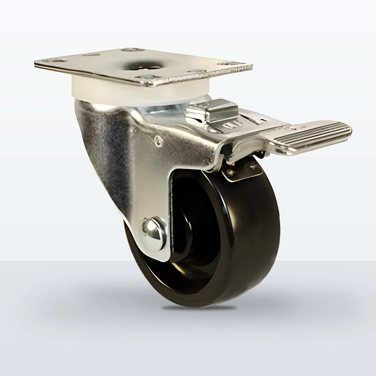 3" Polyolefin Caster, Top Plate, 250 lb Capacity - Plain
