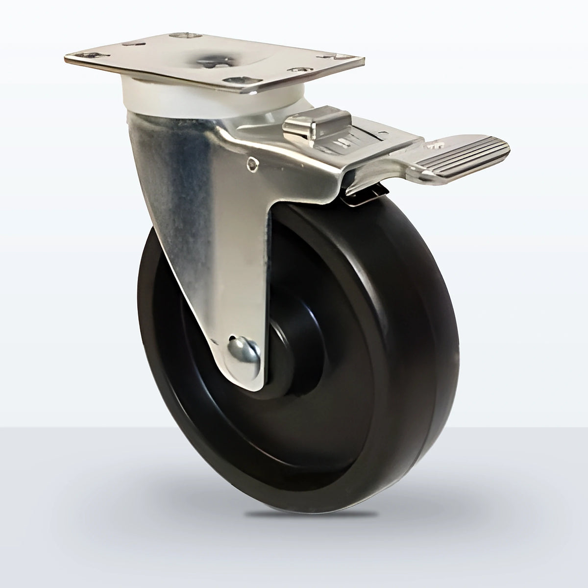 5" Polyolefin Caster, Top Plate, 350 lb Capacity - Plain
