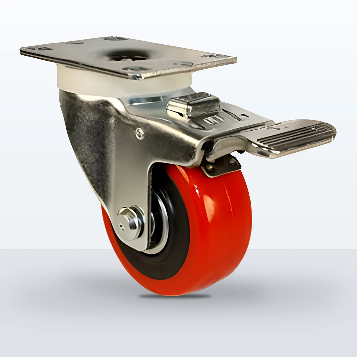 3" Polyurethane on Polypropylene Caster, Top Plate, 250 lb Capacity - Ball Bearing