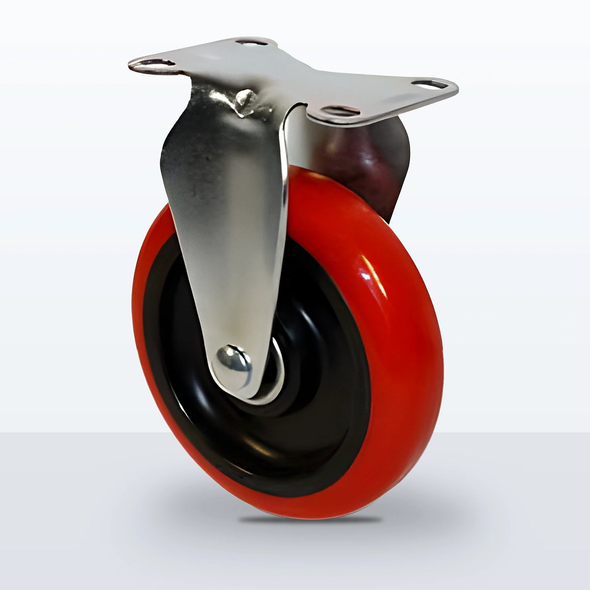 5" Polyurethane on Polypropylene Caster, Top Plate, 300 lb Capacity - Ball Bearing