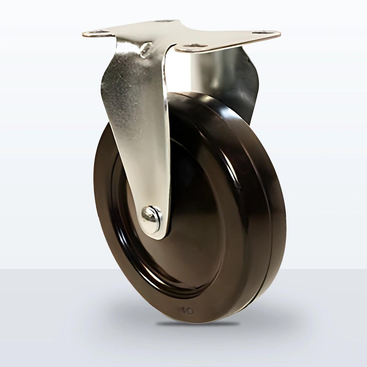 5" Soft Rubber Caster, Top Plate, 250 lb Capacity - Plain