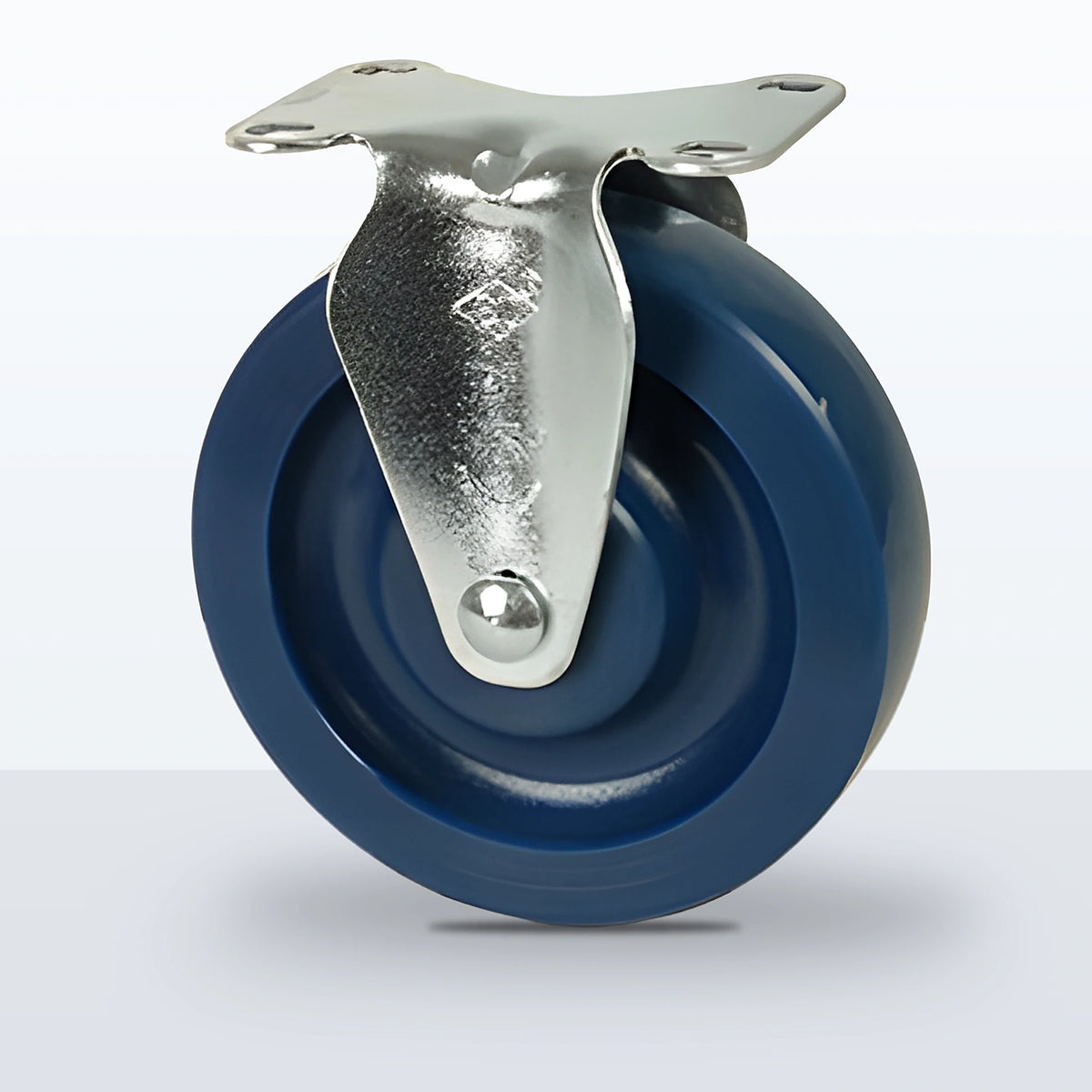 5" Solid Polyurethane Caster, Top Plate, 350 lb Capacity - Plain with Steel Bushing