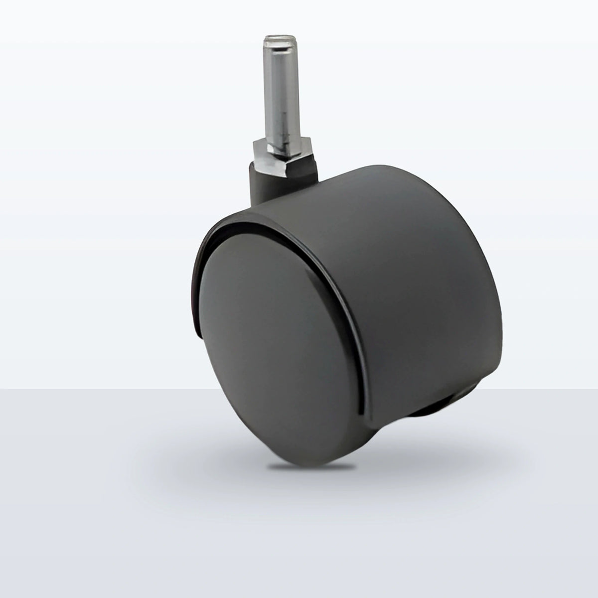 Economy Twin Wheel Caster, 52MM (1.9685") Wheel, Stem 3/8" - 16 X 3/4" THREADED STEM, 75 lb Capacity
