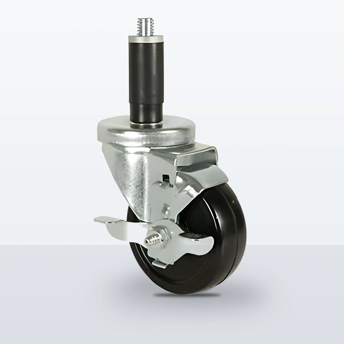 3" Hard Rubber Expansion Stem Caster, 275 lb Capacity - Plain
